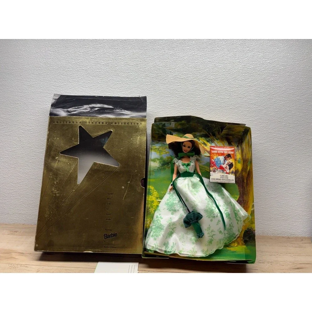 1994 Mattel Barbie Gone With The Wind Doll Set Hollywood Legens Collection